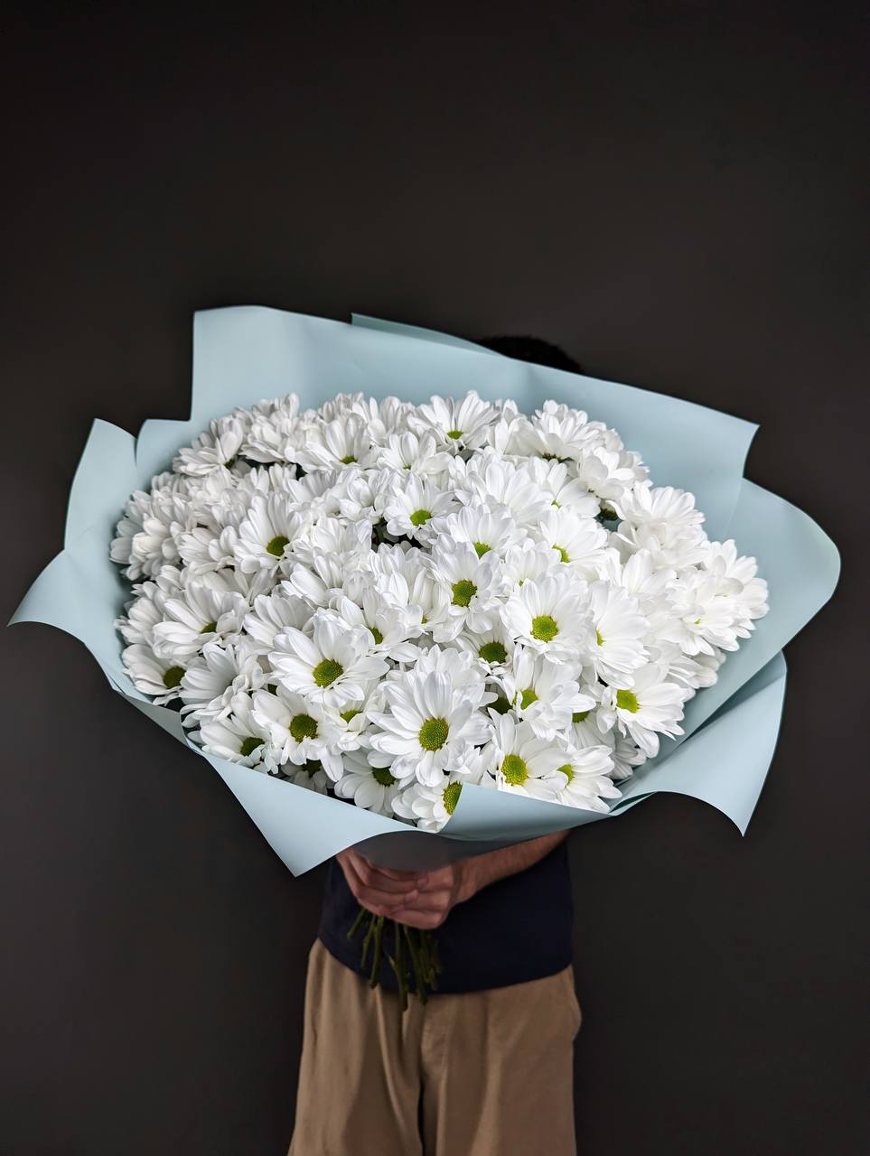Букет из 15 кустовых хризантем
