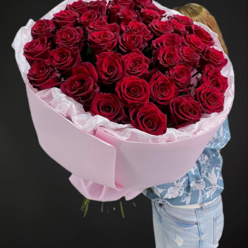 Монобукет из красных роз